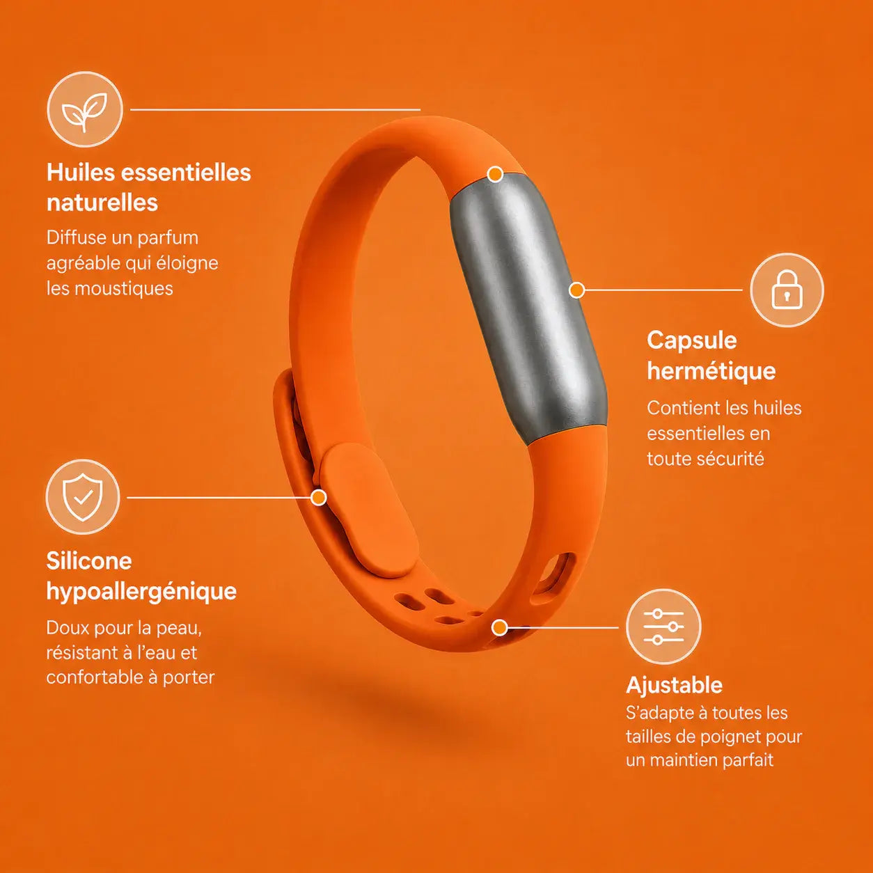 Bracelet Anti-Moustique MOSQUA