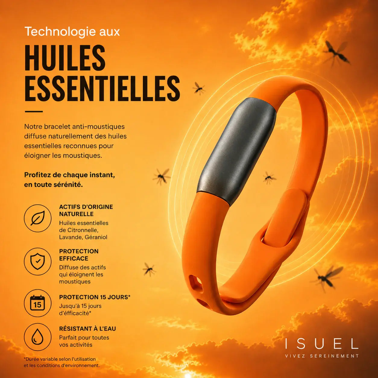 Bracelet Anti-Moustique  MOSQUA