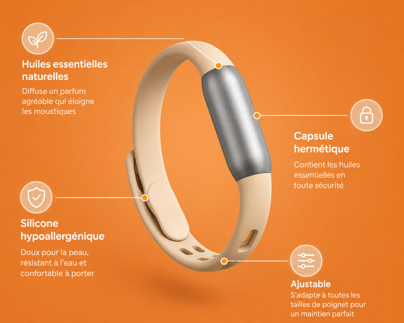 Bracelet MOSQUA — Beige