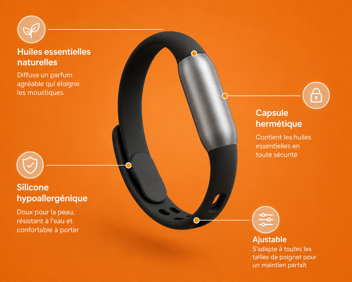 Bracelet MOSQUA — Noir