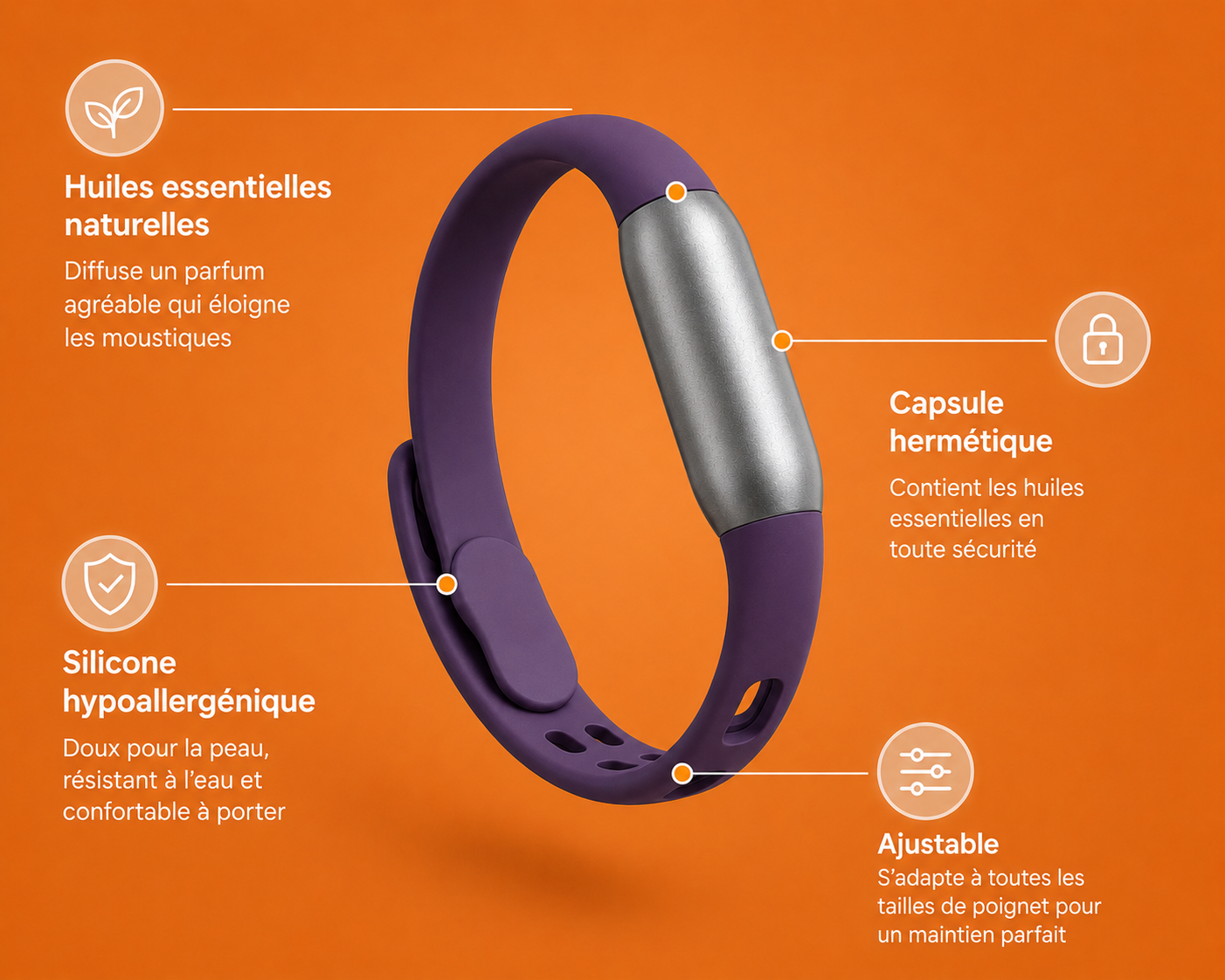 Bracelet MOSQUA — Violet